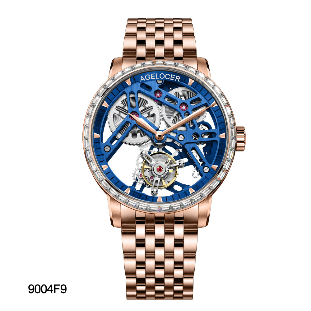 AGELOCER Hollow Tourbillon Skeleton Watch Series 9001 9004