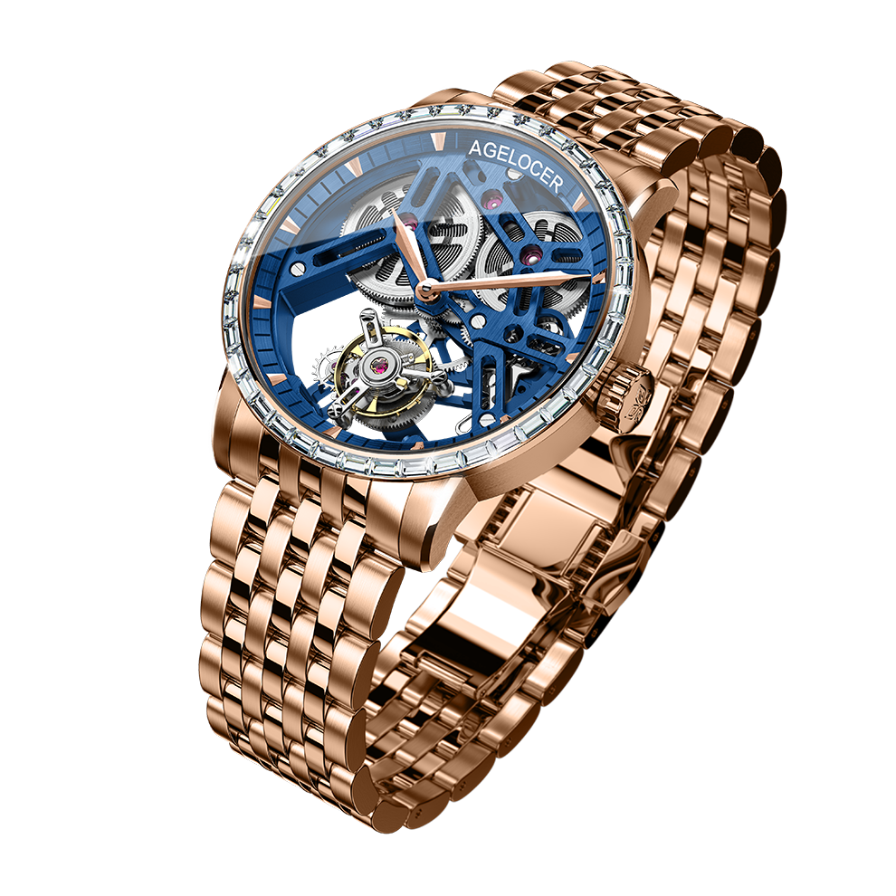 AGELOCER Hollow Tourbillon Skeleton Watch Series 9001 9004