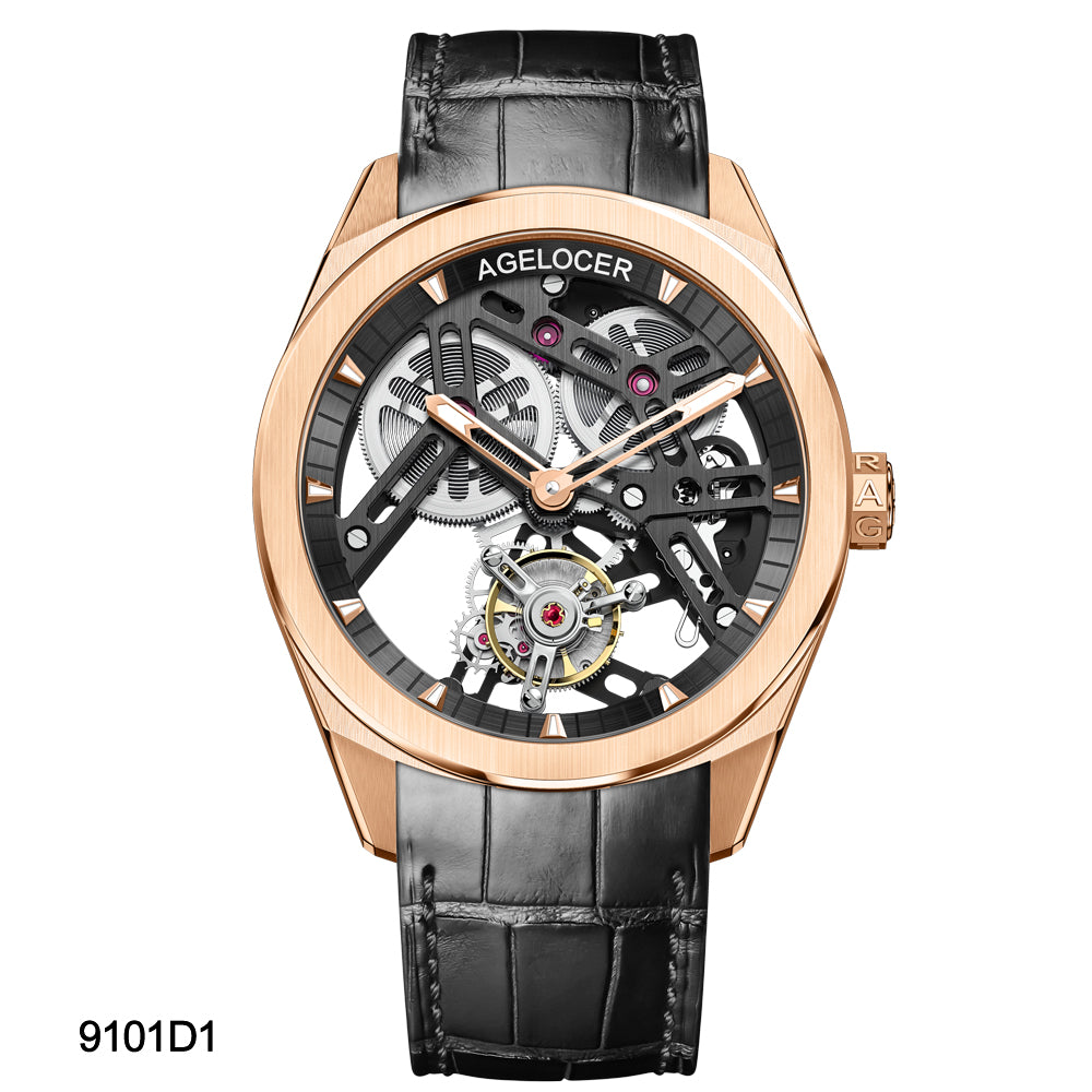 Agelocer Tourbillon Watch Series 9101 9104