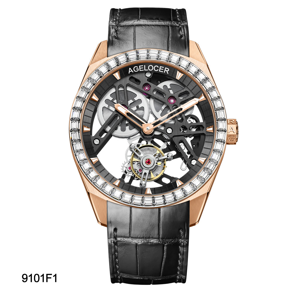 Agelocer Tourbillon Watch Series 9101 9104