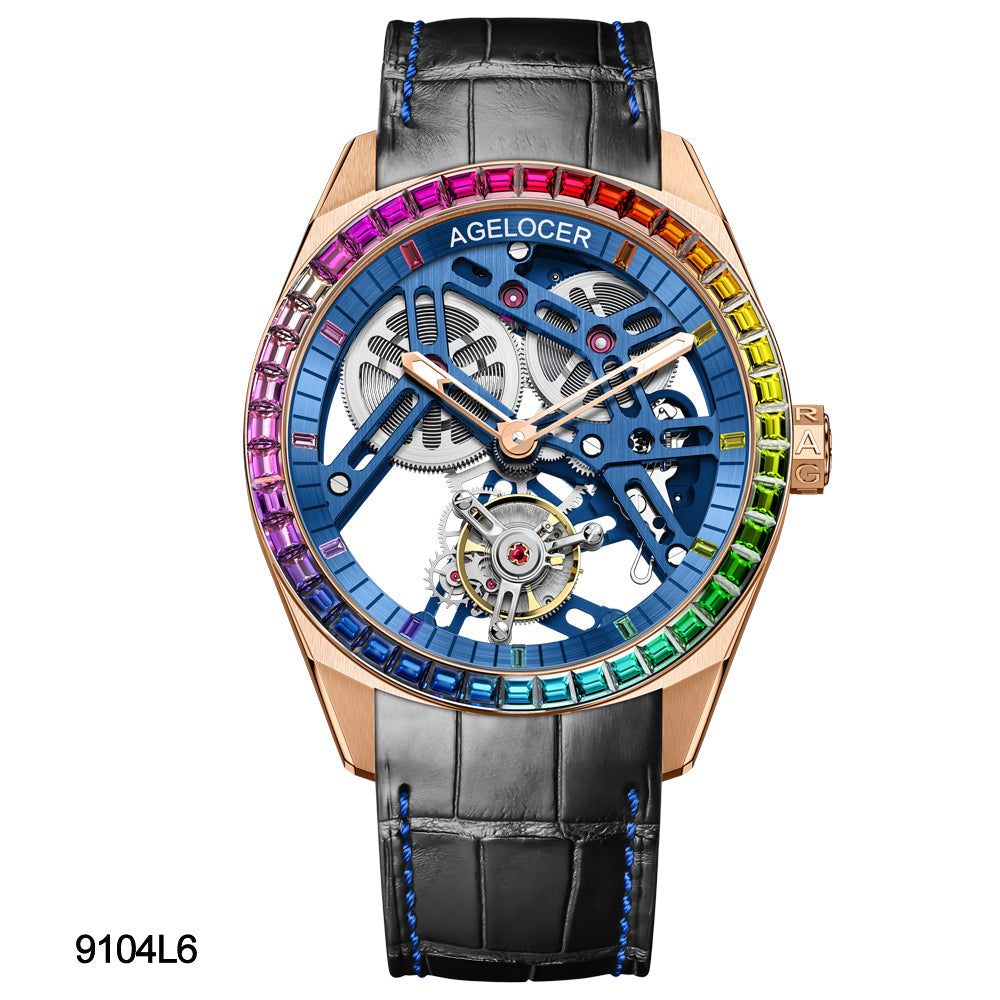 Agelocer Tourbillon Watch Series 9101 9104