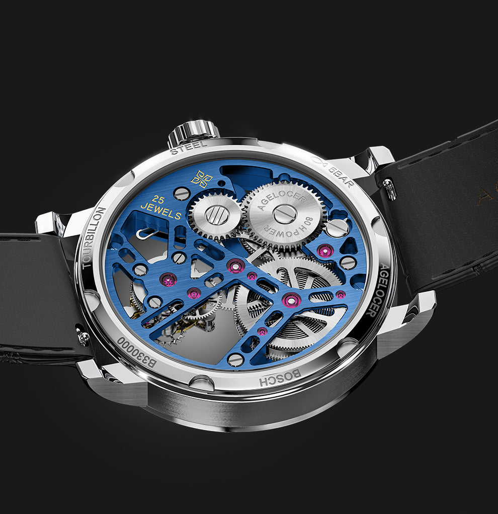 AGELOCER Hollow Tourbillon Skeleton Watch Series 9001 9004