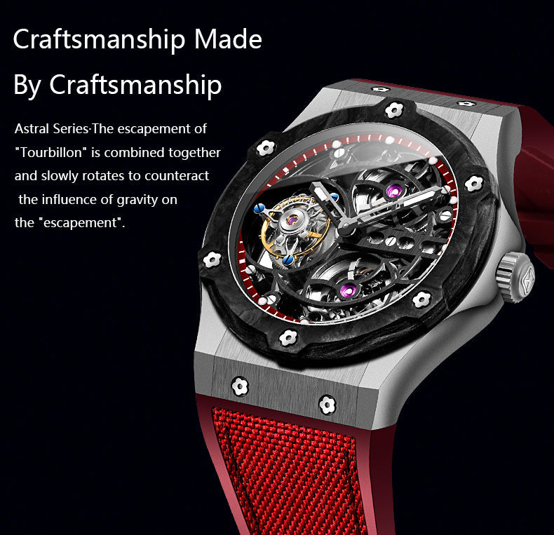 Haofa Tourbillon 1918 Carbon Fiber Bezel Titanium Alloy Case