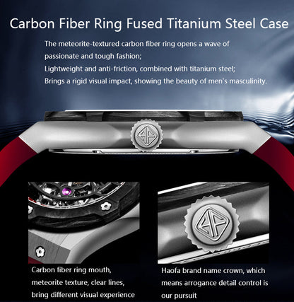 Haofa Tourbillon 1918 Carbon Fiber Bezel Titanium Alloy Case