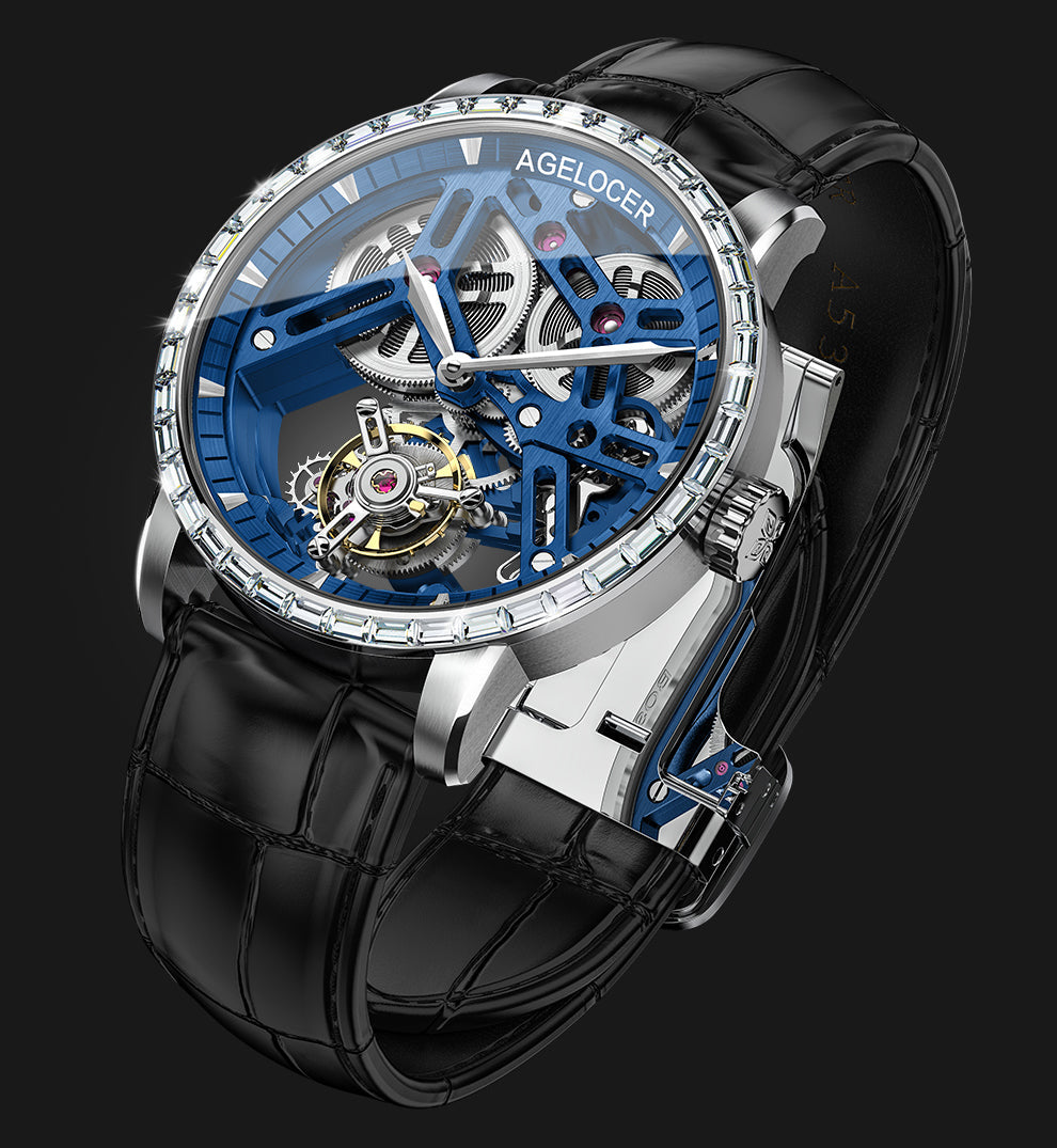 AGELOCER Hollow Tourbillon Skeleton Watch Series 9001 9004