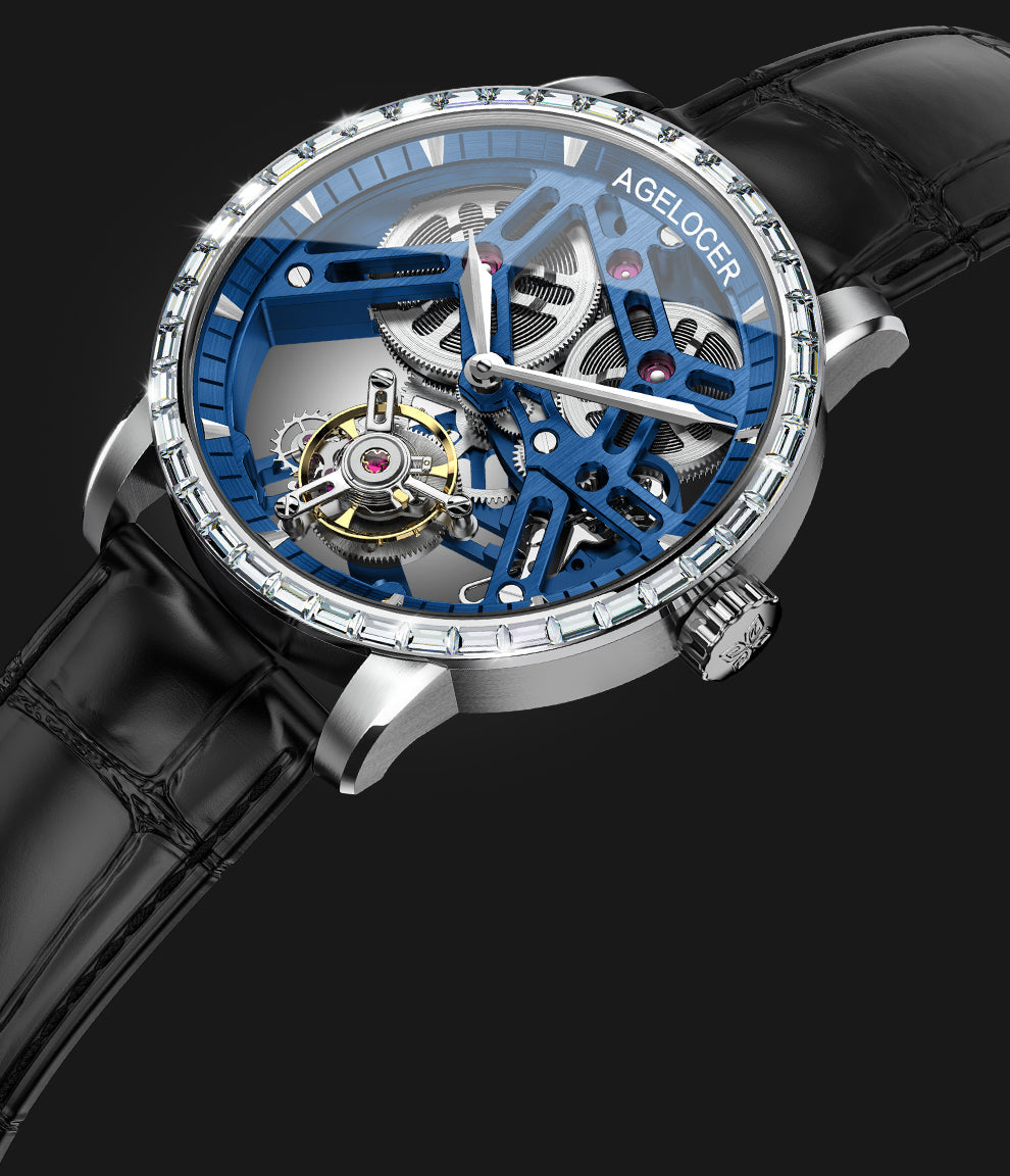 AGELOCER Hollow Tourbillon Skeleton Watch Series 9001 9004