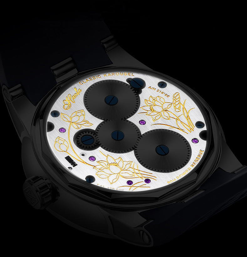 Haofa Carrousel Movement 3D Carp Watch Karrusel Model 1951