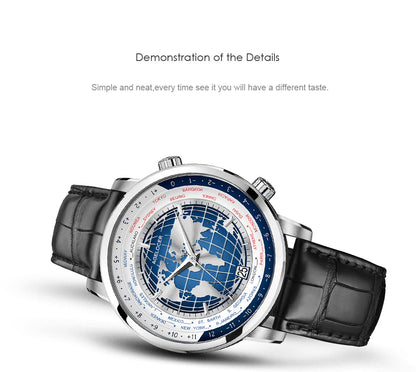 AGELOCER Automatic Watch Date Display World Time Series 5201A1 5201D2 5201E1 5201F2