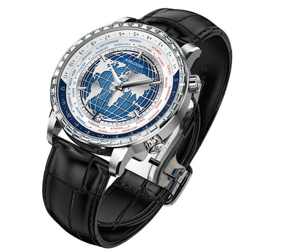 AGELOCER Automatic Watch Date Display World Time Series 5201A1 5201D2 5201E1 5201F2