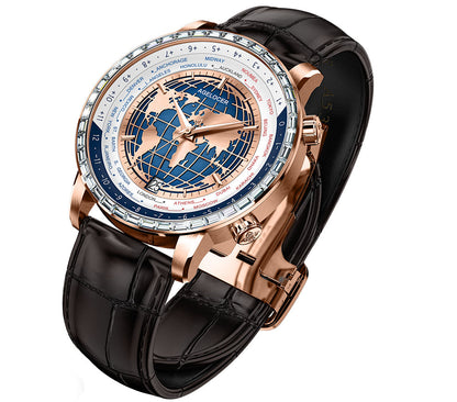 AGELOCER Automatic Watch Date Display World Time Series 5201A1 5201D2 5201E1 5201F2