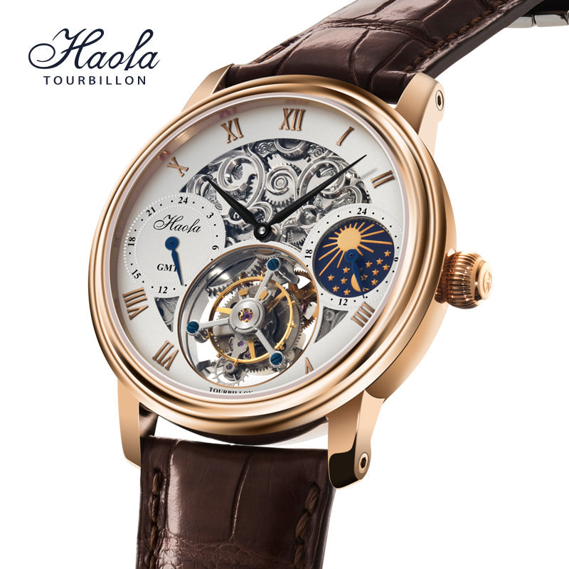 HAOFA Skeleton GMT Tourbillon Movement 1028