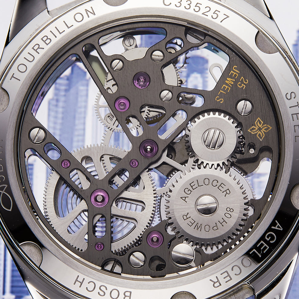 AGELOCER Hollow Tourbillon Skeleton Watch Series 9001 9004