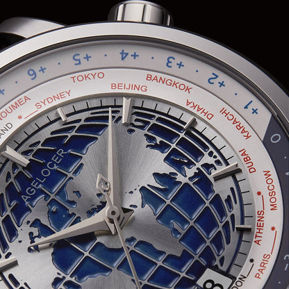 AGELOCER Automatic Watch Date Display World Time Series 5201A1 5201D2 5201E1 5201F2